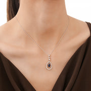 1.04 Karat Sapphire Diamond Necklace