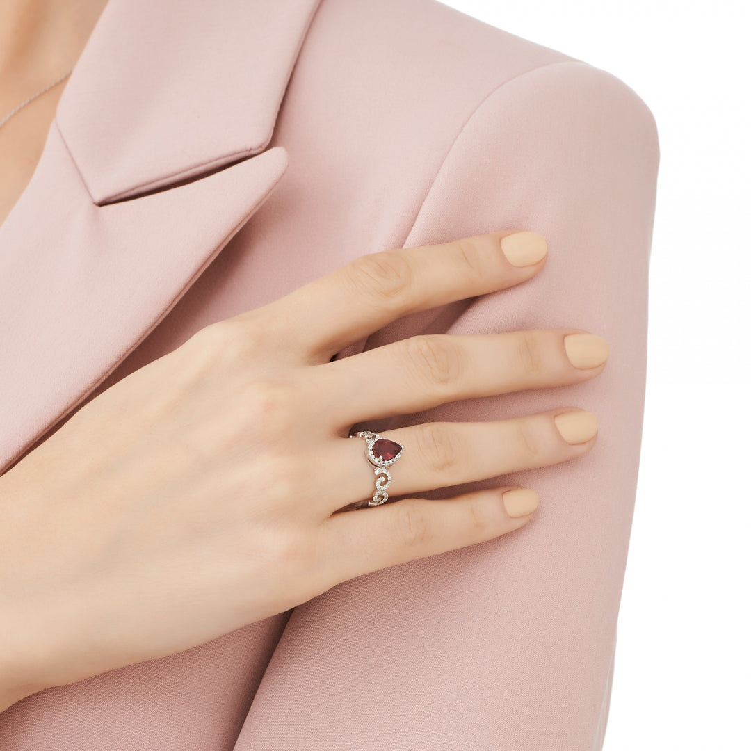 1.89 Karat Diamond Ruby Ring