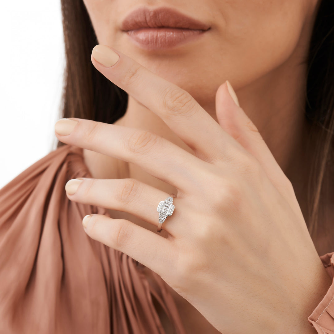 0.38 Karat Baguette Diamond Ring