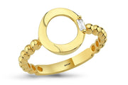 14ct Baguette Stone Set Yellow Gold Ring