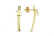 14ct Star Motif Gold Earrings