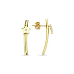 Load image into Gallery viewer, 14ct Star Motif Gold Earrings