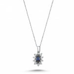 Load image into Gallery viewer, 0.35 Karat Sapphire Diamond Necklace