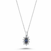 0.35 Karat Sapphire Diamond Necklace