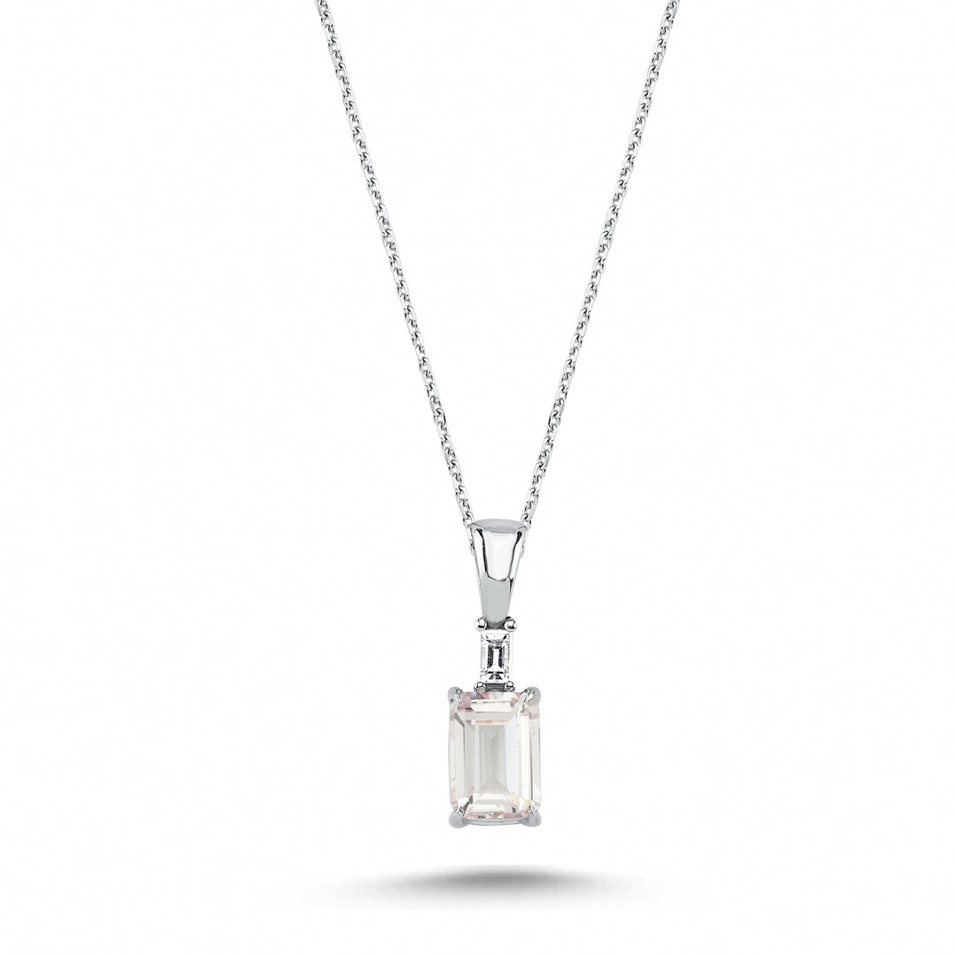 1.42 Karat PadParadscha Diamond Necklace