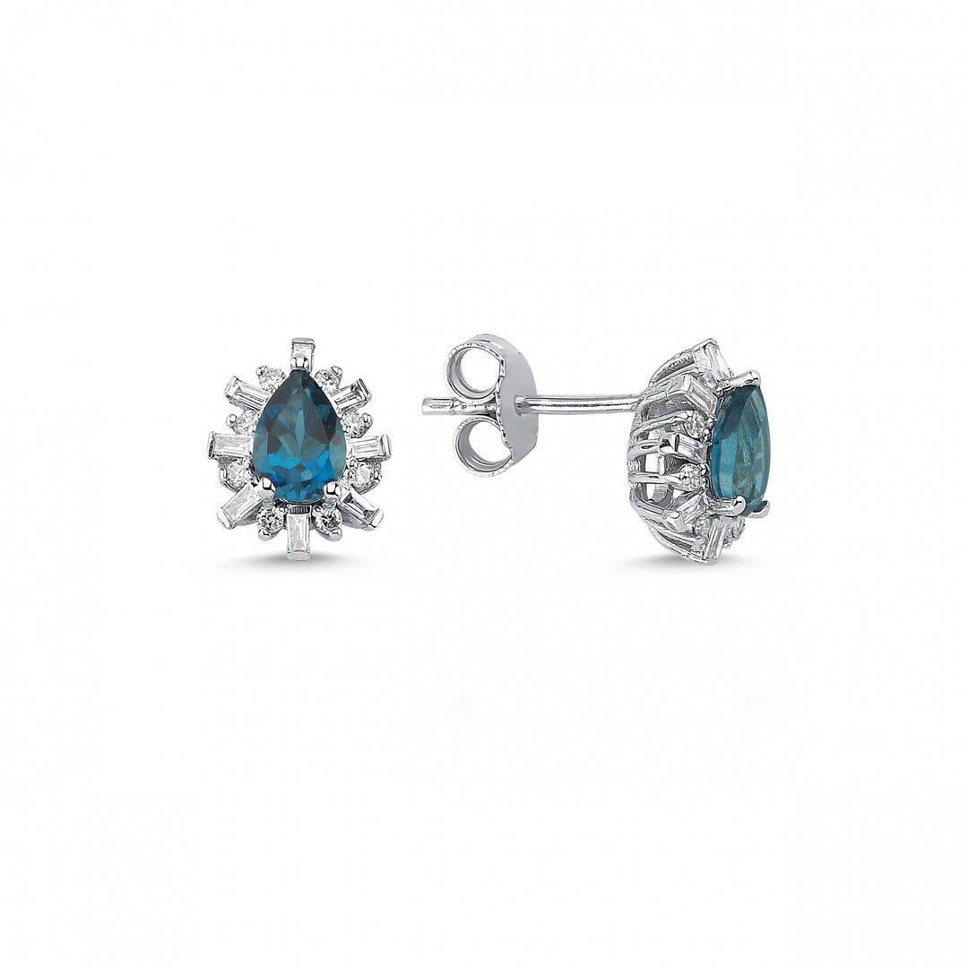 1.38 Karat Londra Mavisi Diamond Earrings