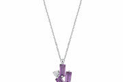 0.66 Karat Ametist Diamond Necklace