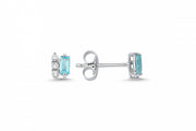 0.47 Karat Mavi Topaz Diamond Earrings