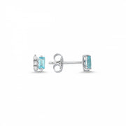 0.47 Karat Mavi Topaz Diamond Earrings
