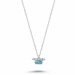 Load image into Gallery viewer, 0.33 Karat Mavi Topaz Diamond Necklace