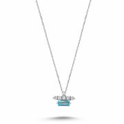 0.33 Karat Mavi Topaz Diamond Necklace