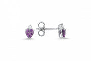 0.84 Karat Ametist Diamond Earrings