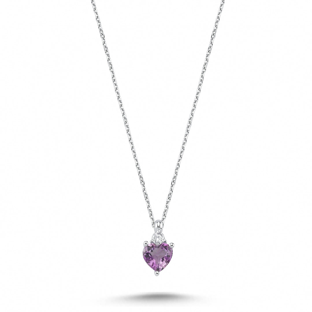 0.50 Karat Ametist Diamond Necklace