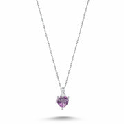 0.50 Karat Ametist Diamond Necklace