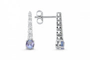 1.12 Karat Tanzanit Diamond Earrings