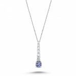 Load image into Gallery viewer, 0.54 Karat Tanzanit Diamond Necklace