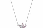 0.65 Karat Pink Sapphire Diamond Necklace
