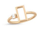 0.07 Karat Baguette Diamond Ring