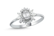 0.29 Karat Baguette Diamond Ring