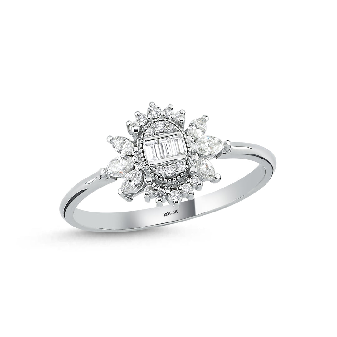 0.29 Karat Baguette Diamond Ring
