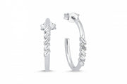 0.22 Karat Baguette Diamond Earrings