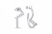 0.19 Karat Baguette Diamond Earrings