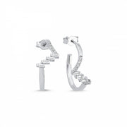 0.19 Karat Baguette Diamond Earrings