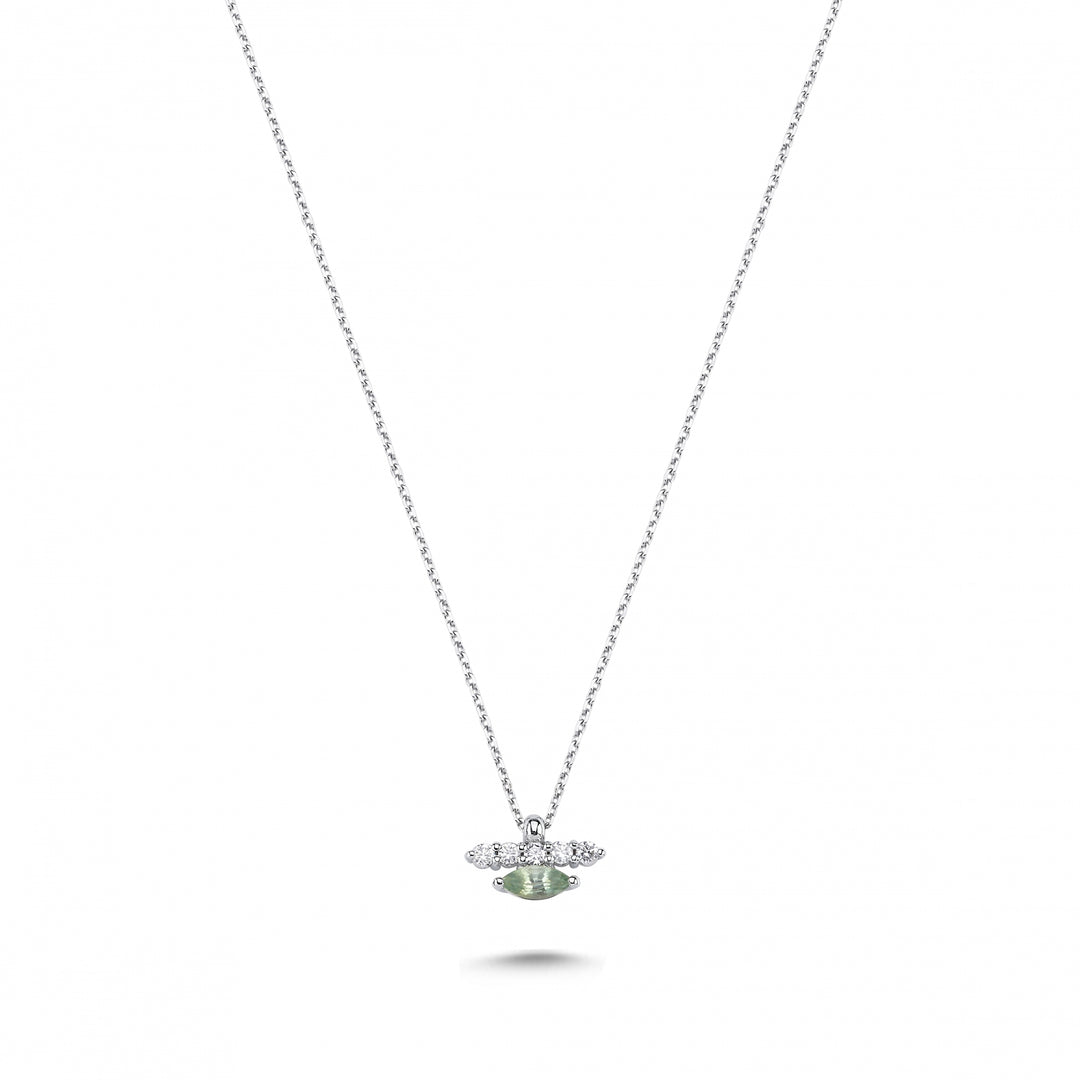 0.29 Karat Multi Sapphire Diamond Necklace