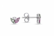 0.58 Karat Renkli Stone Set Diamond Earrings