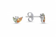 0.70 Karat Renkli Stone Set Diamond Earrings