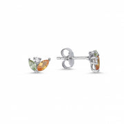 0.70 Karat Renkli Stone Set Diamond Earrings