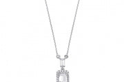 14ct Baguette Stone Set Gold Necklace