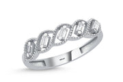 14ct Baguette Stone Set Yarimtur Gold Ring