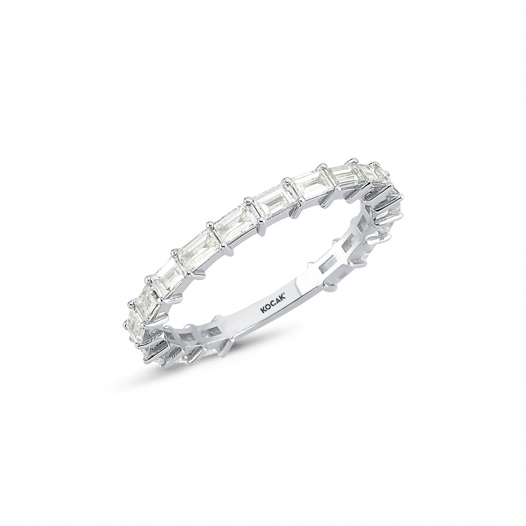 1.09 Karat Baguette Full Eternity Diamond Ring