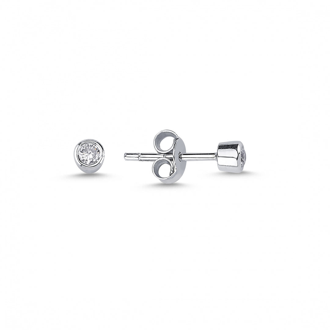 0.11 Karat Solitaire Diamond Earrings