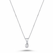 0.05 Karat Solitaire Diamond Necklace