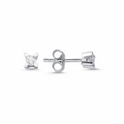 0.17 Karat Solitaire Diamond Earrings