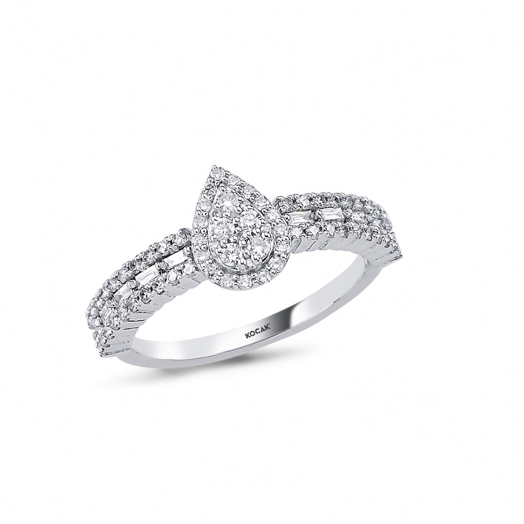 0.49 Karat Baguette Diamond Ring