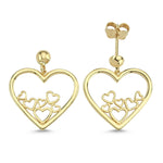 Load image into Gallery viewer, 14ct Heart Motif Gold Earrings