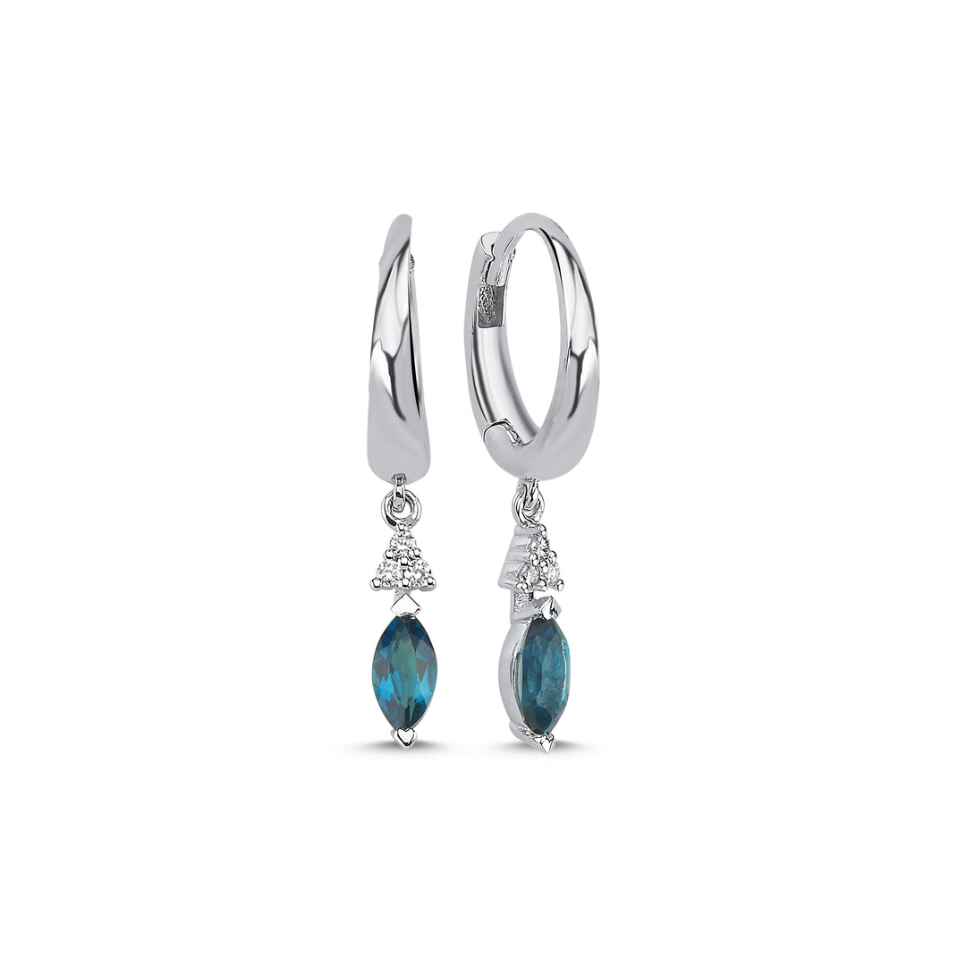 0.57 Karat Londra Mavisi Diamond Earrings