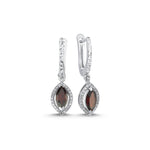 Load image into Gallery viewer, 0.92 Karat Garnet Diamond Earrings