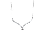 0.48 Karat Garnet Diamond Necklace