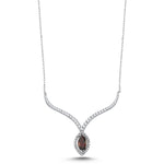 Load image into Gallery viewer, 0.48 Karat Garnet Diamond Necklace