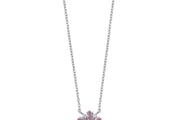 0.40 Pink Sapphire Diamond Necklace