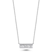 0.29 Karat Baguette Diamond Necklace
