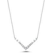 0.43 Karat Baguette Stone Set Diamond Necklace