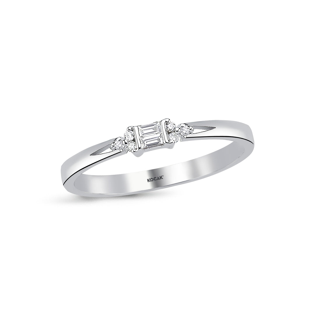 0.06 Karat Baguette Stone Set Diamond Ring