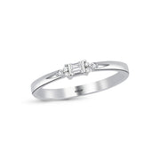 0.06 Karat Baguette Stone Set Diamond Ring
