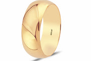 14ct 8mm Solid Domed Gold Wedding Ring