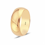 14ct 8mm Solid Domed Gold Wedding Ring